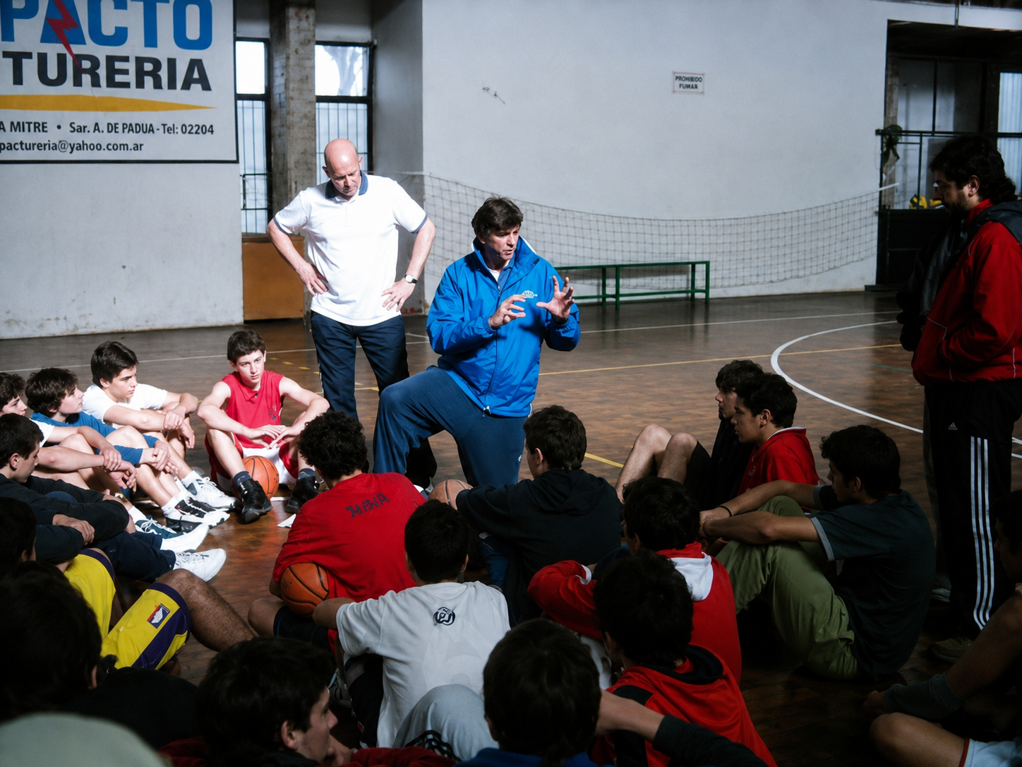 Diego Maggi leading a basketball session